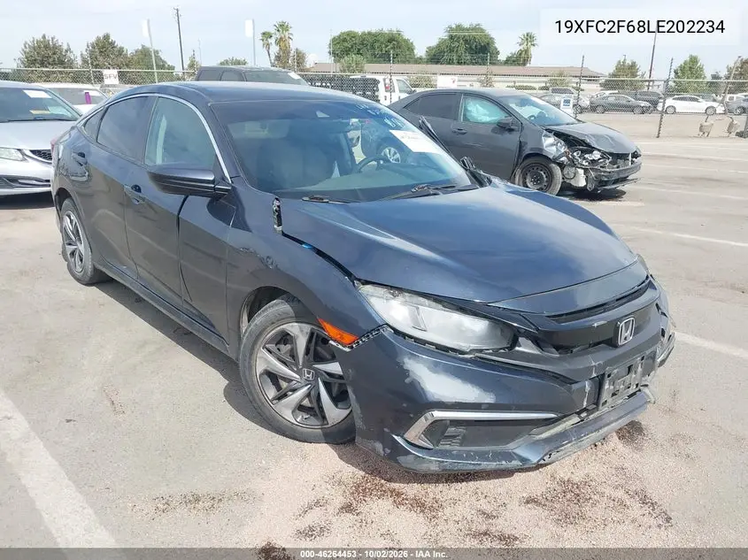 HONDA CIVIC 2020, VIN 19XFC2F68LE202234