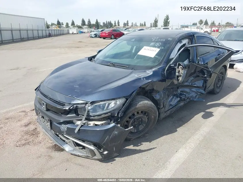 2020 HONDA CIVIC VIN 19XFC2F68LE202234 — фото 2