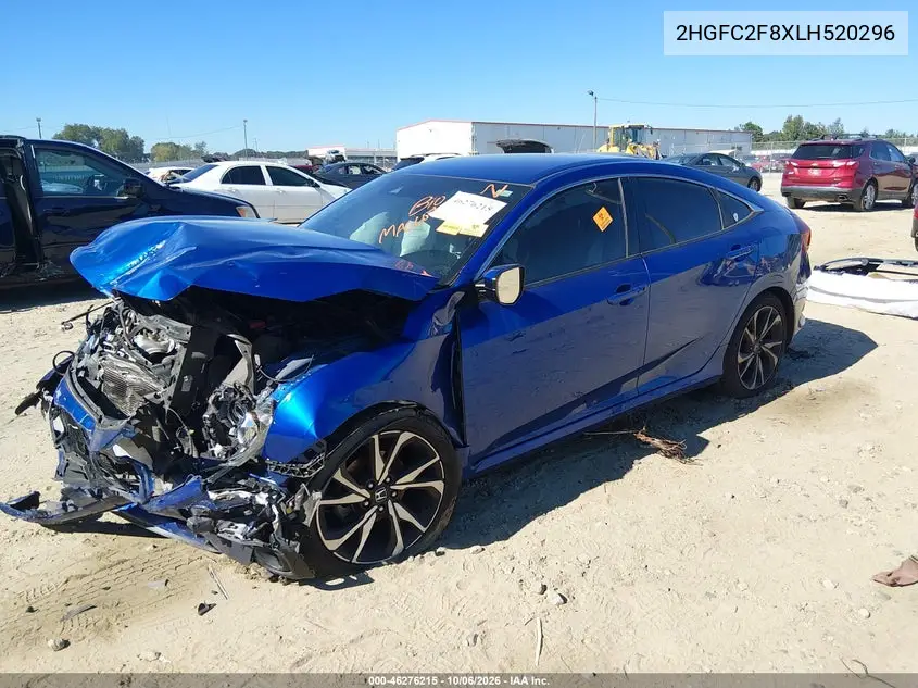2020 HONDA CIVIC VIN 2HGFC2F8XLH520296 — фото 2