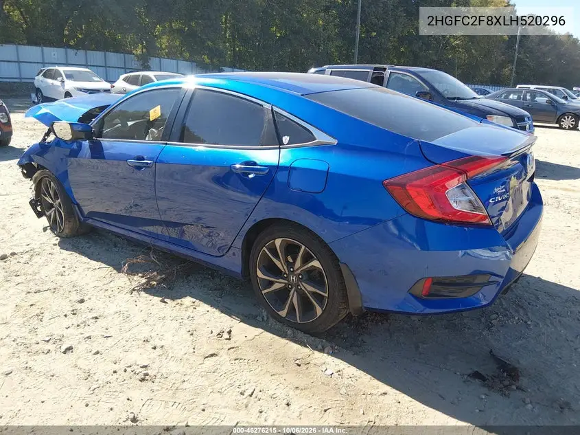 2020 HONDA CIVIC VIN 2HGFC2F8XLH520296 — фото 3