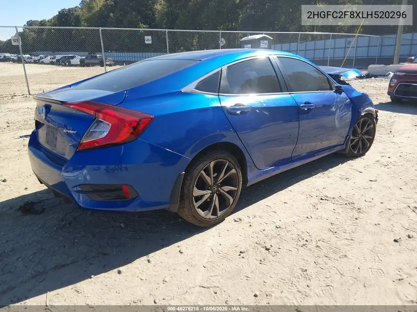 2020 HONDA CIVIC VIN 2HGFC2F8XLH520296 — фото 4