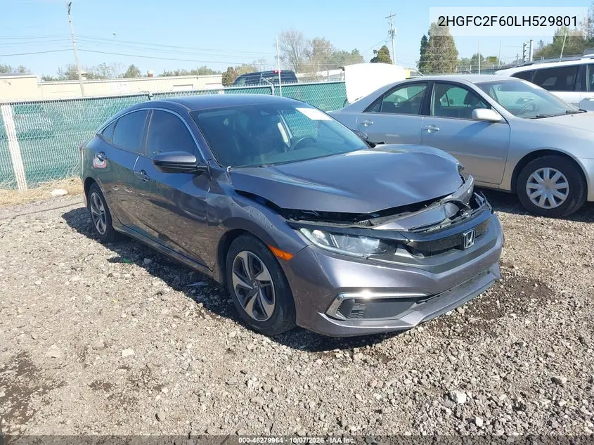 HONDA CIVIC 2020, VIN 2HGFC2F60LH529801