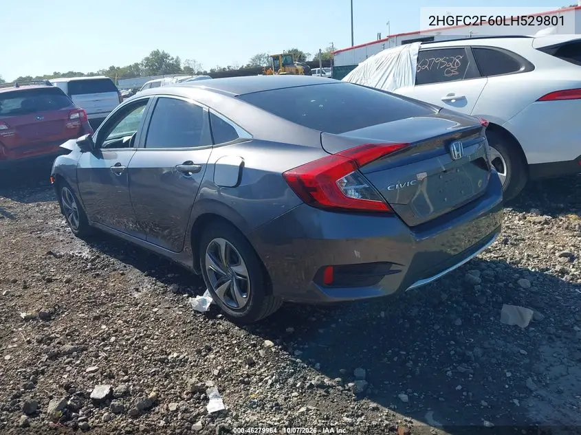 2020 HONDA CIVIC VIN 2HGFC2F60LH529801 — фото 3