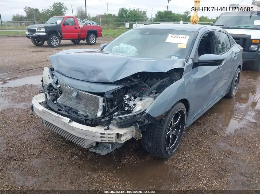2020 HONDA CIVIC VIN SHHFK7H46LU216685 — фото 2