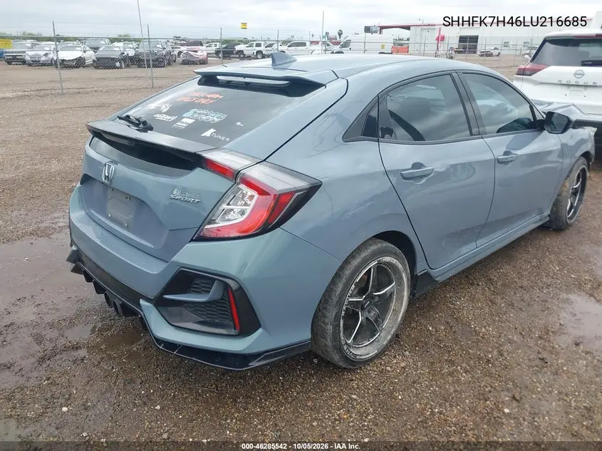 2020 HONDA CIVIC VIN SHHFK7H46LU216685 — фото 4