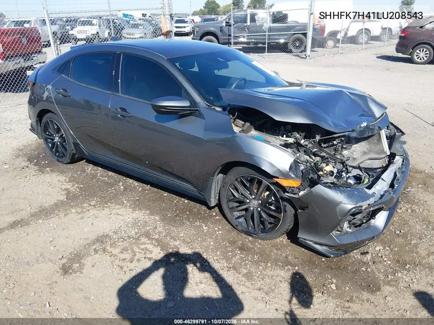 HONDA CIVIC 2020, VIN SHHFK7H41LU208543