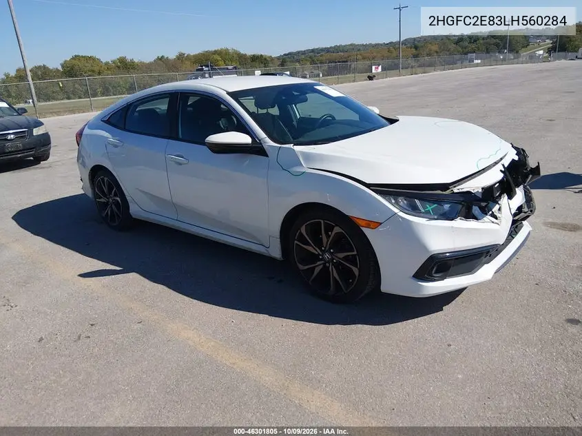 HONDA CIVIC 2020, VIN 2HGFC2E83LH560284