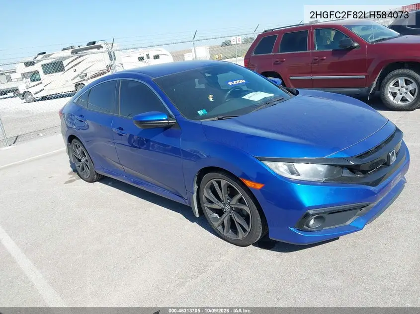 HONDA CIVIC 2020, VIN 2HGFC2F82LH584073