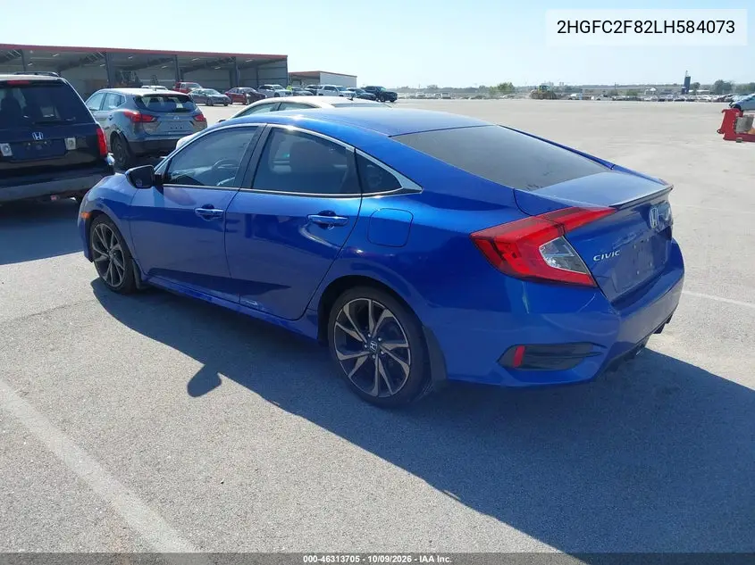 2020 HONDA CIVIC VIN 2HGFC2F82LH584073 — фото 3