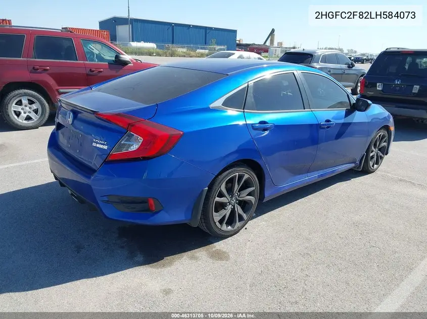 2020 HONDA CIVIC VIN 2HGFC2F82LH584073 — фото 4