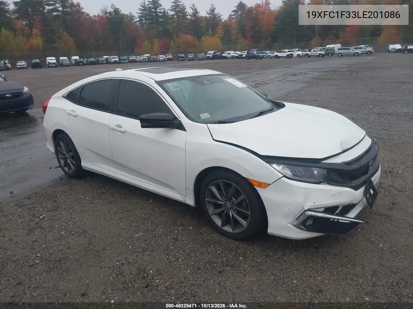 HONDA CIVIC 2020, VIN 19XFC1F33LE201086