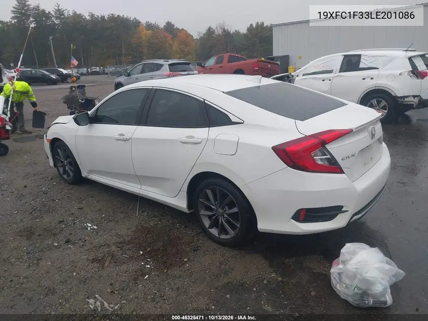 2020 HONDA CIVIC VIN 19XFC1F33LE201086 — фото 3
