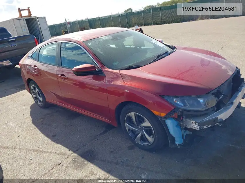 HONDA CIVIC 2020, VIN 19XFC2F66LE204581