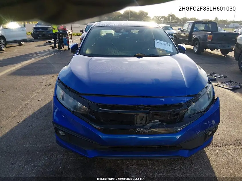 2020 HONDA CIVIC VIN 2HGFC2F85LH601030 — фото 10