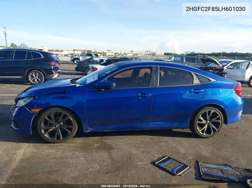 2020 HONDA CIVIC VIN 2HGFC2F85LH601030 — фото 12