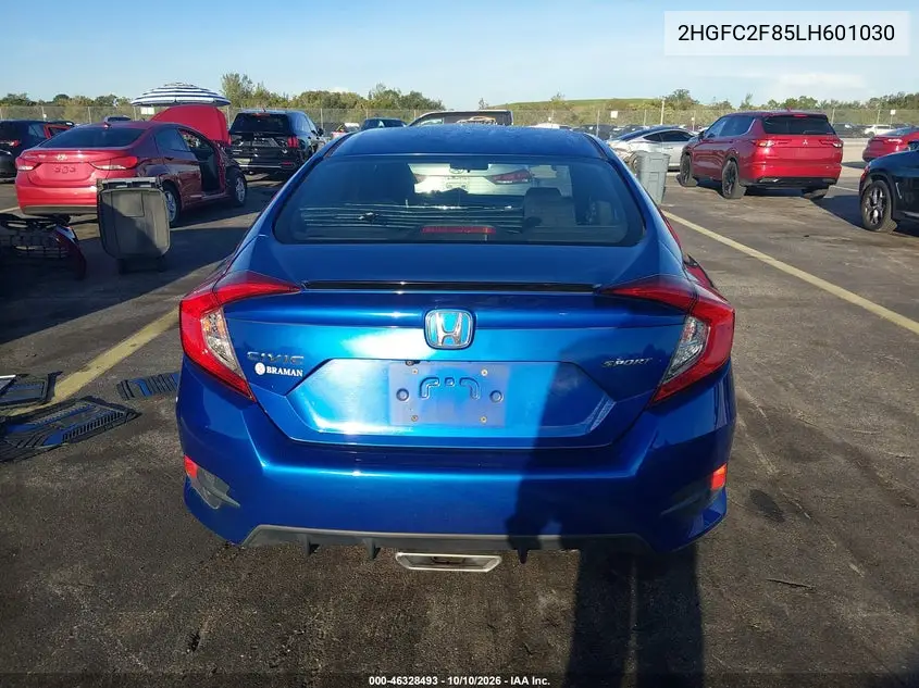 2020 HONDA CIVIC VIN 2HGFC2F85LH601030 — фото 14