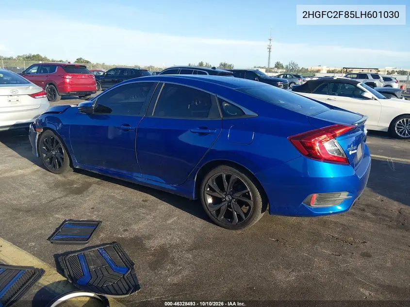 2020 HONDA CIVIC VIN 2HGFC2F85LH601030 — фото 3