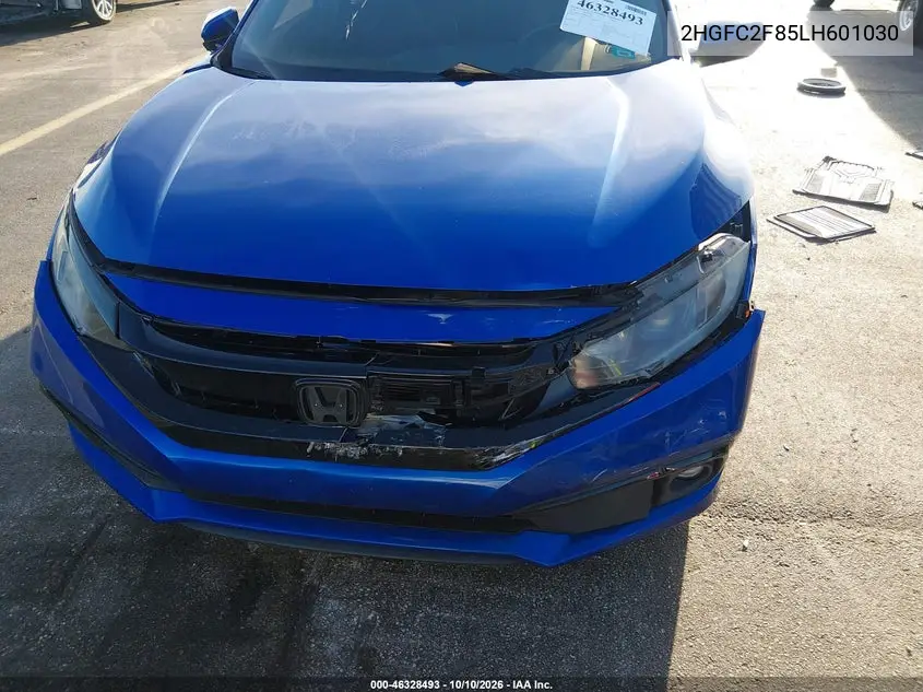 2020 HONDA CIVIC VIN 2HGFC2F85LH601030 — фото 5