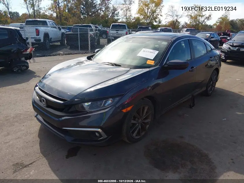 2020 HONDA CIVIC VIN 19XFC1F32LE019234 — фото 2