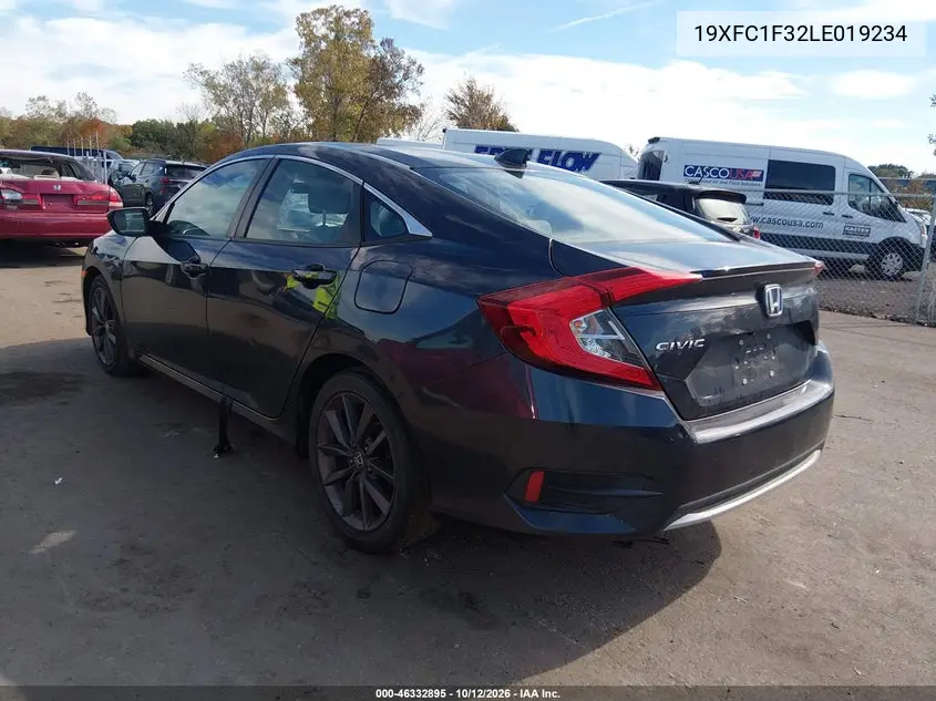 2020 HONDA CIVIC VIN 19XFC1F32LE019234 — фото 3