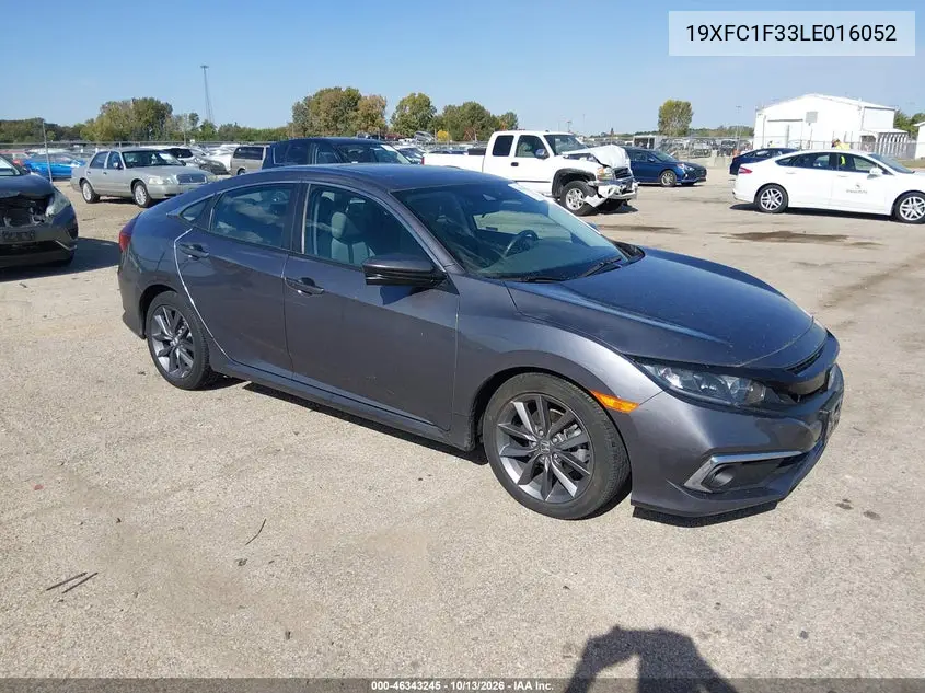 HONDA CIVIC 2020, VIN 19XFC1F33LE016052
