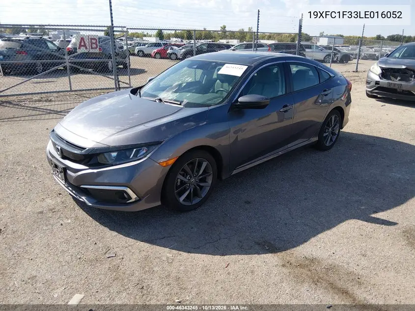 2020 HONDA CIVIC VIN 19XFC1F33LE016052 — фото 2