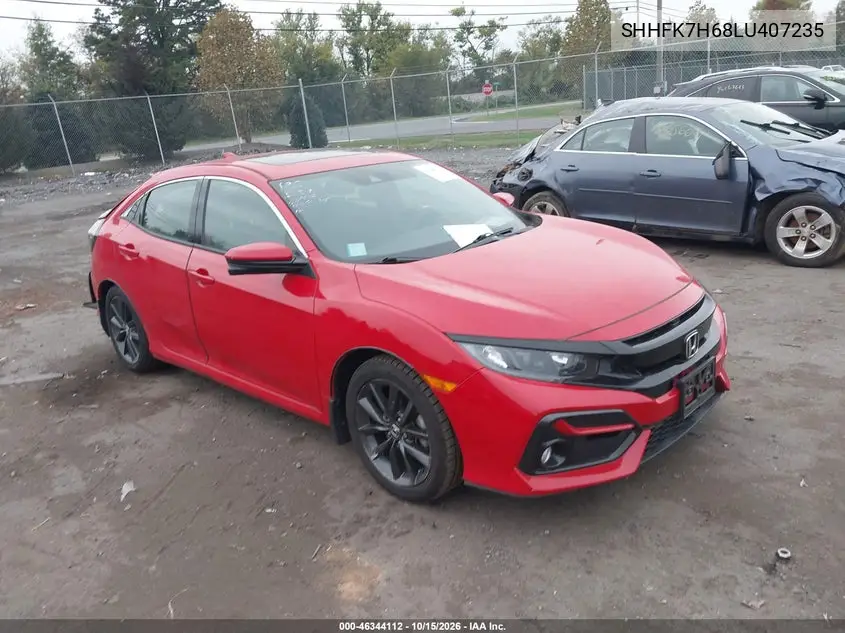 HONDA CIVIC 2020, VIN SHHFK7H68LU407235