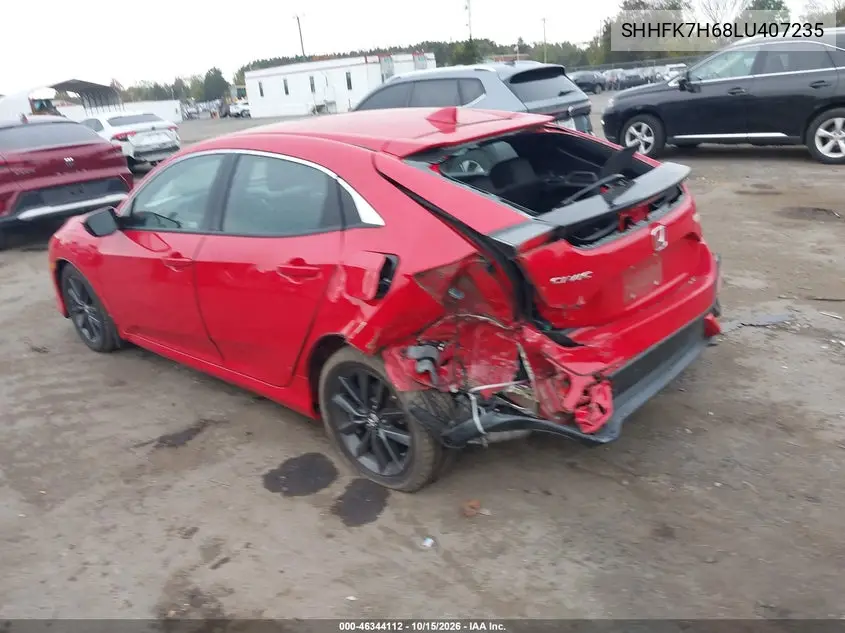 2020 HONDA CIVIC VIN SHHFK7H68LU407235 — фото 3