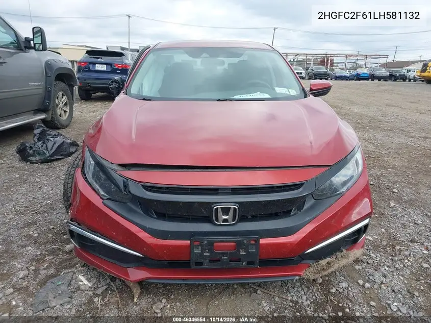 2020 HONDA CIVIC VIN 2HGFC2F61LH581132 — фото 12