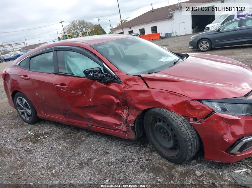 2020 HONDA CIVIC VIN 2HGFC2F61LH581132 — фото 13