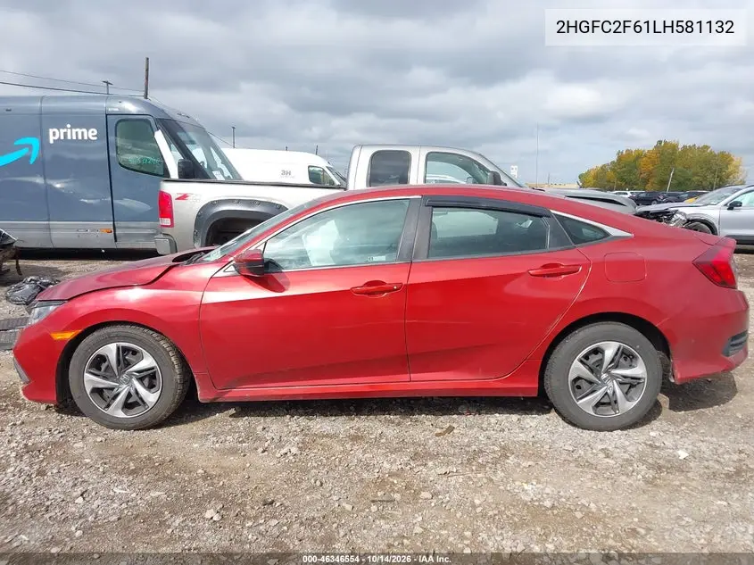 2020 HONDA CIVIC VIN 2HGFC2F61LH581132 — фото 14