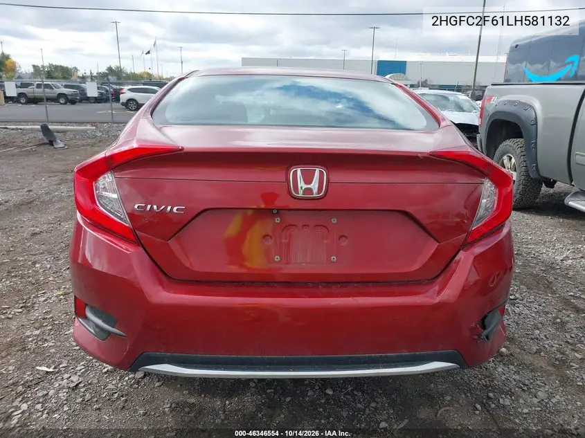 2020 HONDA CIVIC VIN 2HGFC2F61LH581132 — фото 16