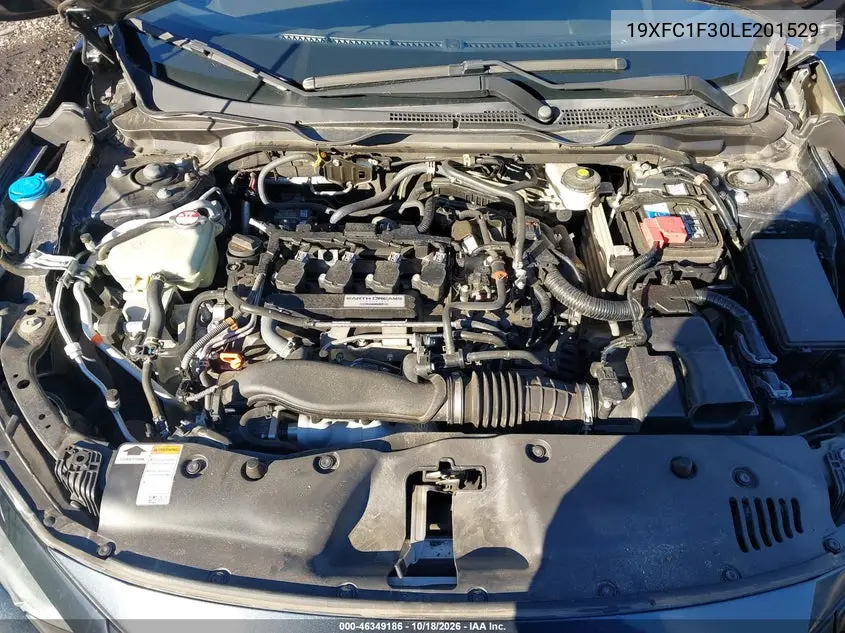 2020 HONDA CIVIC VIN 19XFC1F30LE201529 — фото 10