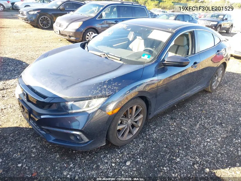 2020 HONDA CIVIC VIN 19XFC1F30LE201529 — фото 2