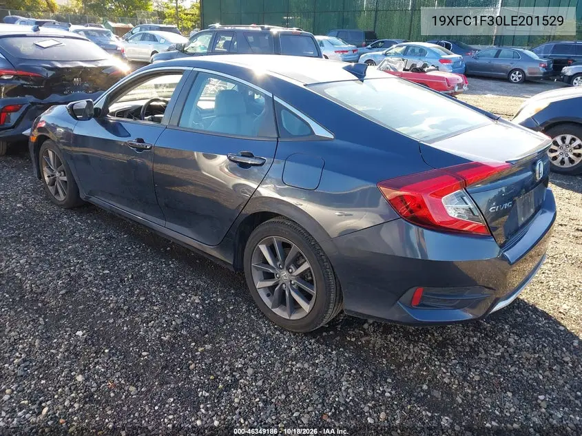 2020 HONDA CIVIC VIN 19XFC1F30LE201529 — фото 3