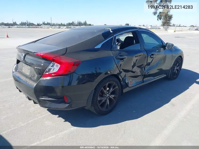 2020 HONDA CIVIC VIN 19XFC2F82LE214283 — фото 4