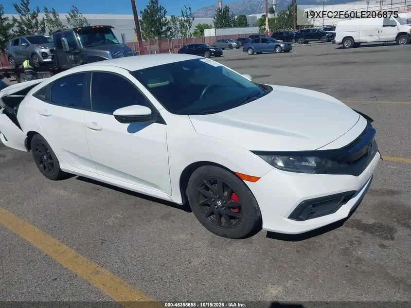 HONDA CIVIC 2020, VIN 19XFC2F60LE206875