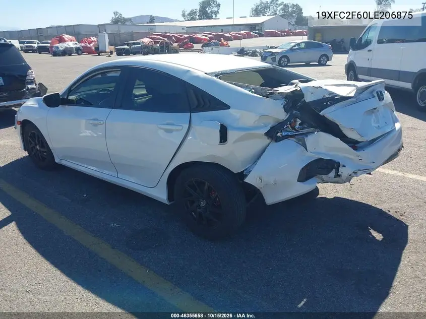 2020 HONDA CIVIC VIN 19XFC2F60LE206875 — фото 3