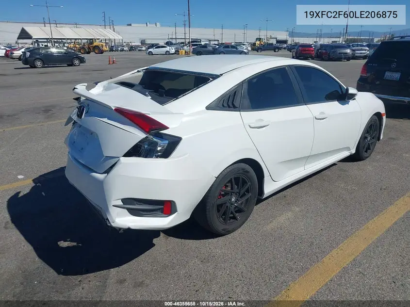 2020 HONDA CIVIC VIN 19XFC2F60LE206875 — фото 4