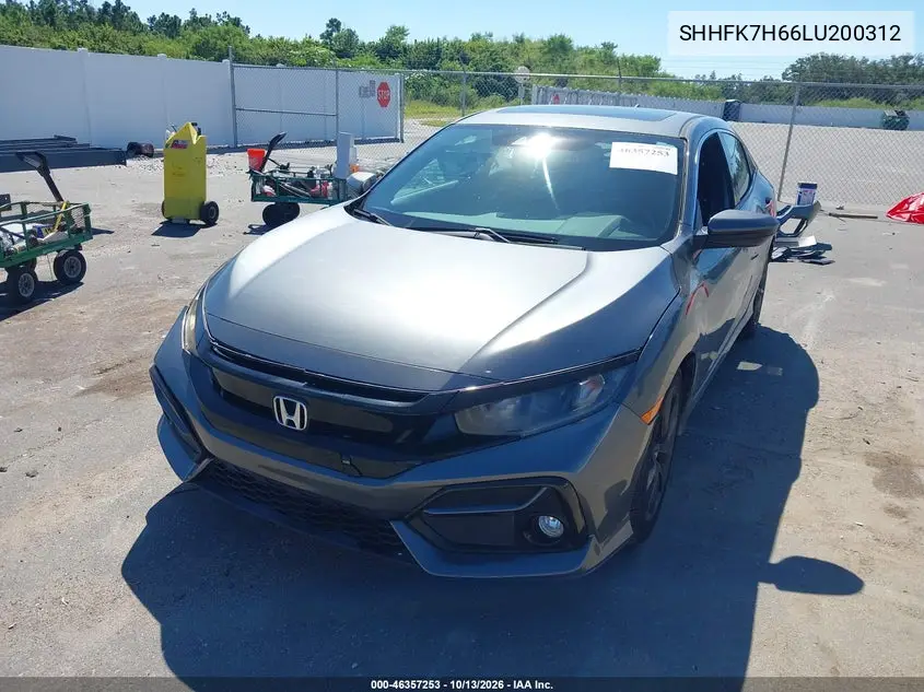 2020 HONDA CIVIC VIN SHHFK7H66LU200312 — фото 2