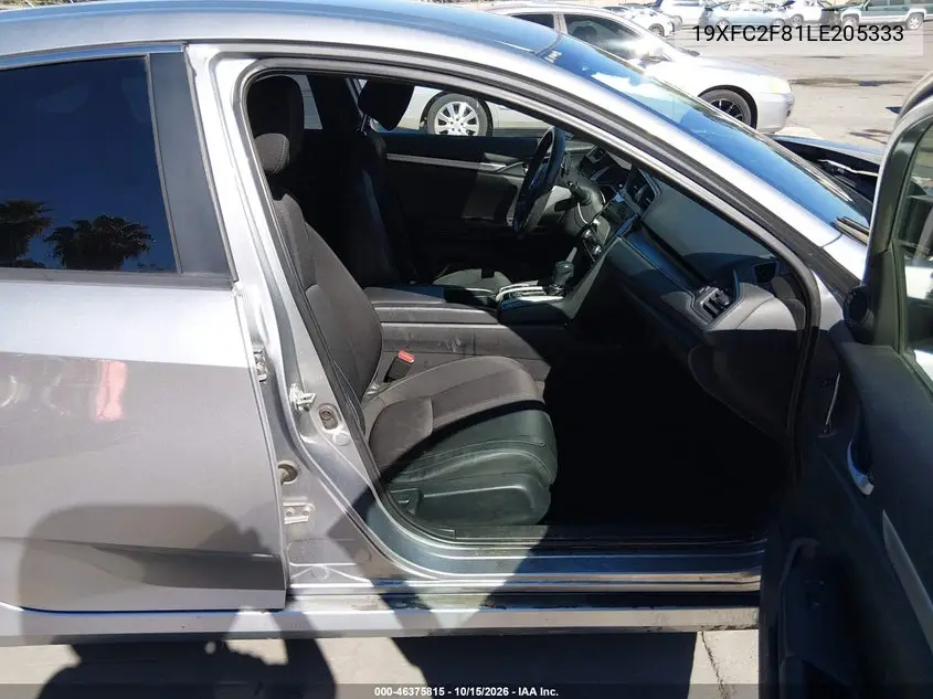 2020 HONDA CIVIC VIN 19XFC2F81LE205333 — фото 5