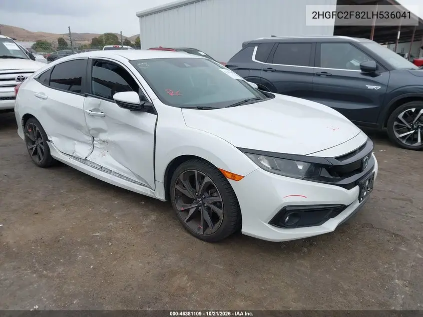 HONDA CIVIC 2020, VIN 2HGFC2F82LH536041