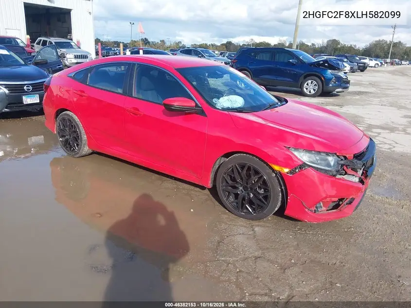 HONDA CIVIC 2020, VIN 2HGFC2F8XLH582099