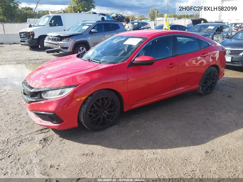 2020 HONDA CIVIC VIN 2HGFC2F8XLH582099 — фото 2