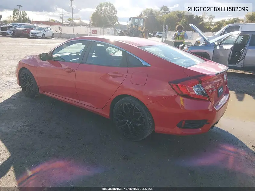 2020 HONDA CIVIC VIN 2HGFC2F8XLH582099 — фото 3