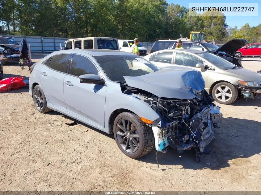 HONDA CIVIC 2020, VIN SHHFK7H68LU222747
