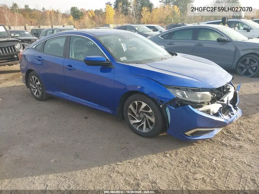 HONDA CIVIC 2020, VIN 2HGFC2F59LH027070