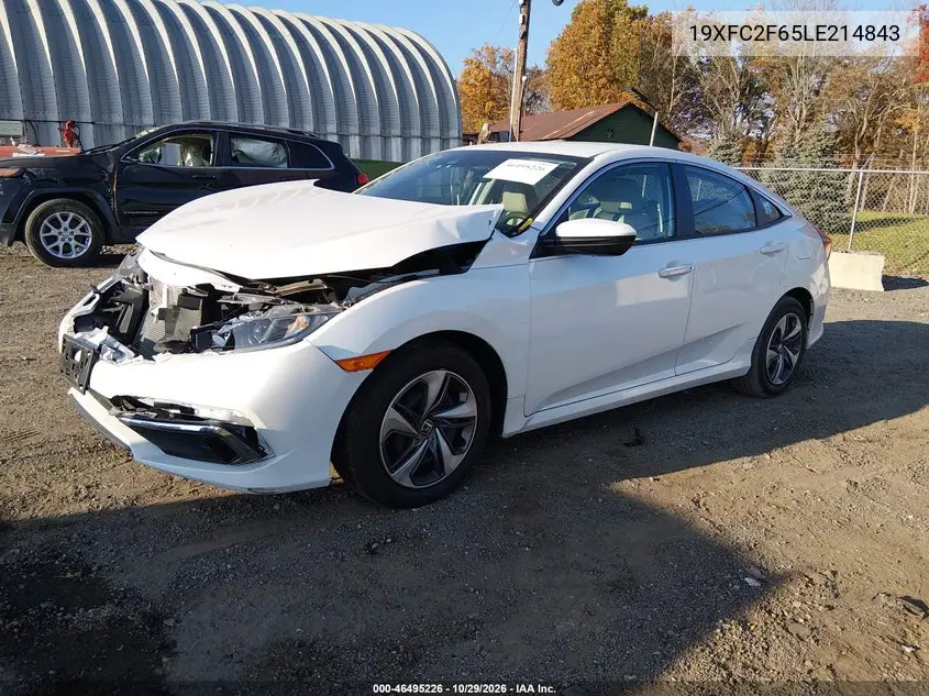 2020 HONDA CIVIC VIN 19XFC2F65LE214843 — фото 2