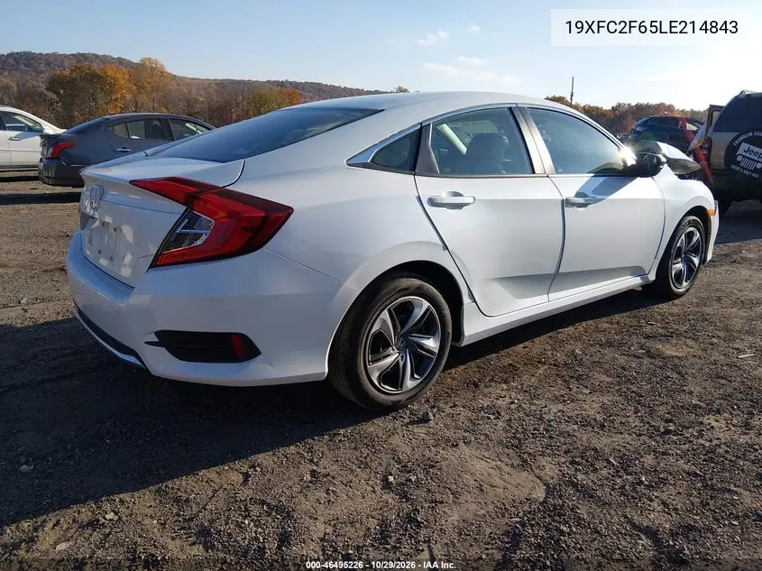 2020 HONDA CIVIC VIN 19XFC2F65LE214843 — фото 4