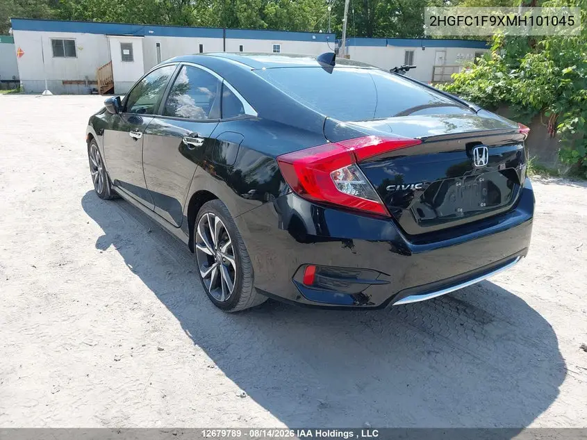 2021 HONDA CIVIC VIN 2HGFC1F9XMH101045 — фото 3